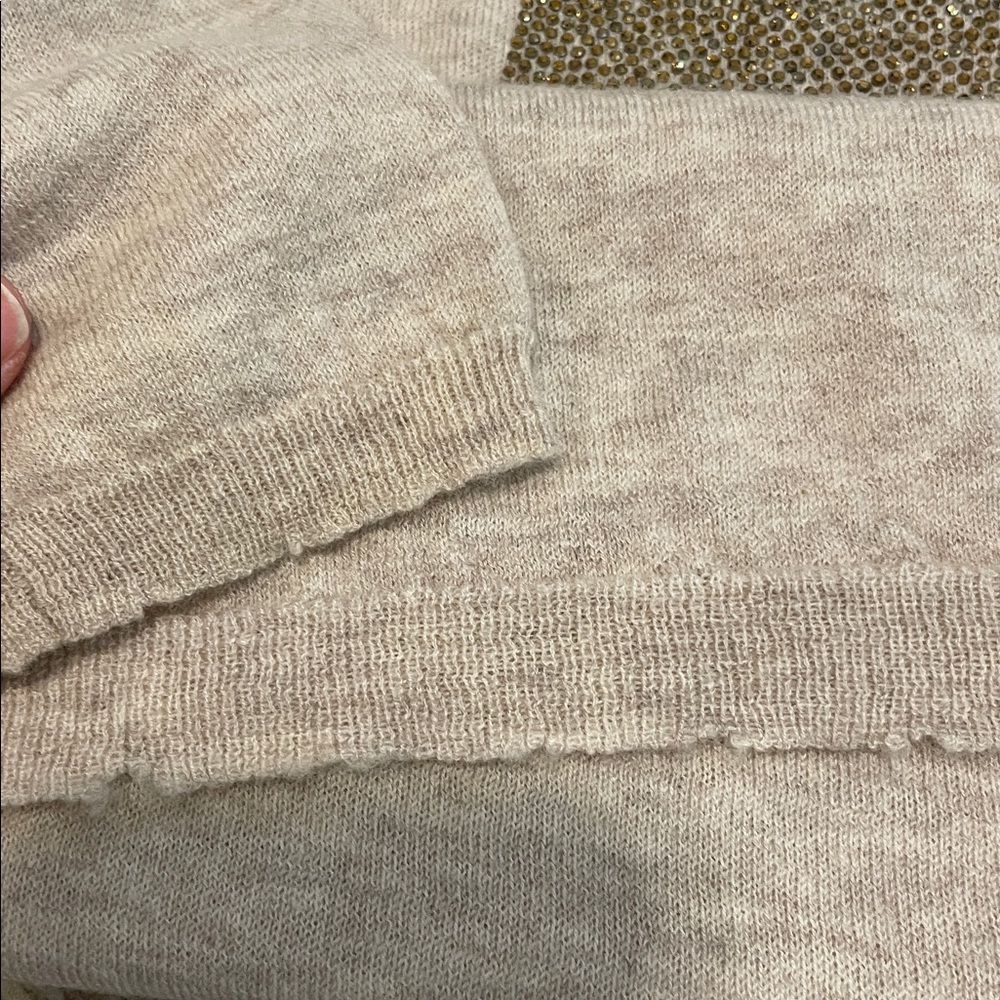 ZADIG & VOLTAIRE 100% thin cashmere skull embellished sweater M NWT defect - Picture 9 of 13